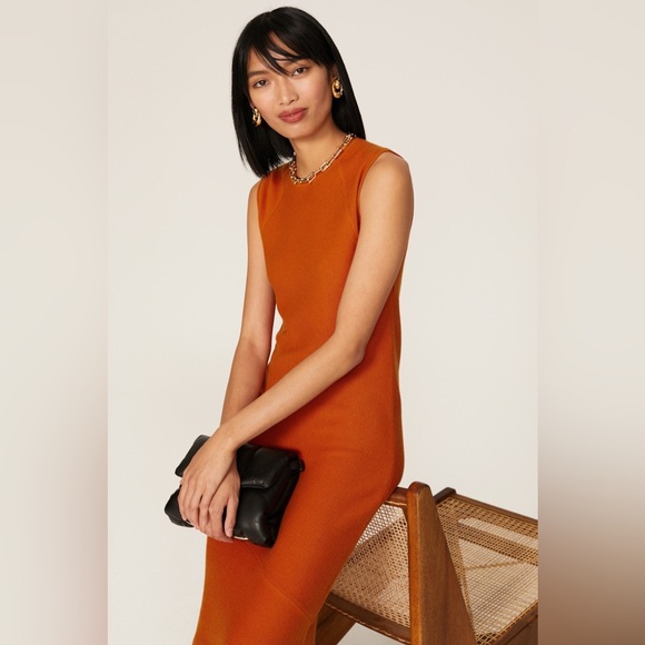 Victor Alfaro Asymmetrical Orange Dress - Picture 4 of 6